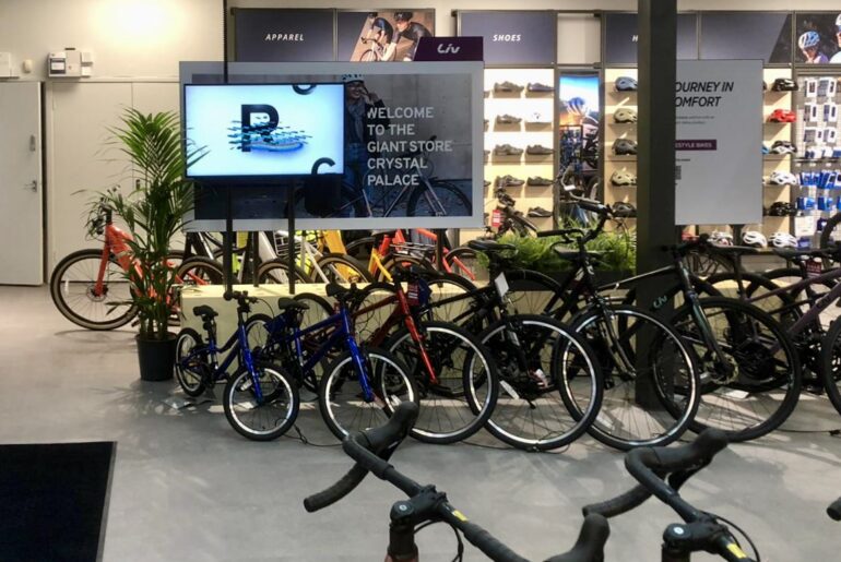 Interior image of Cadence Performance Giant store in Crystal Palace after a shop refit