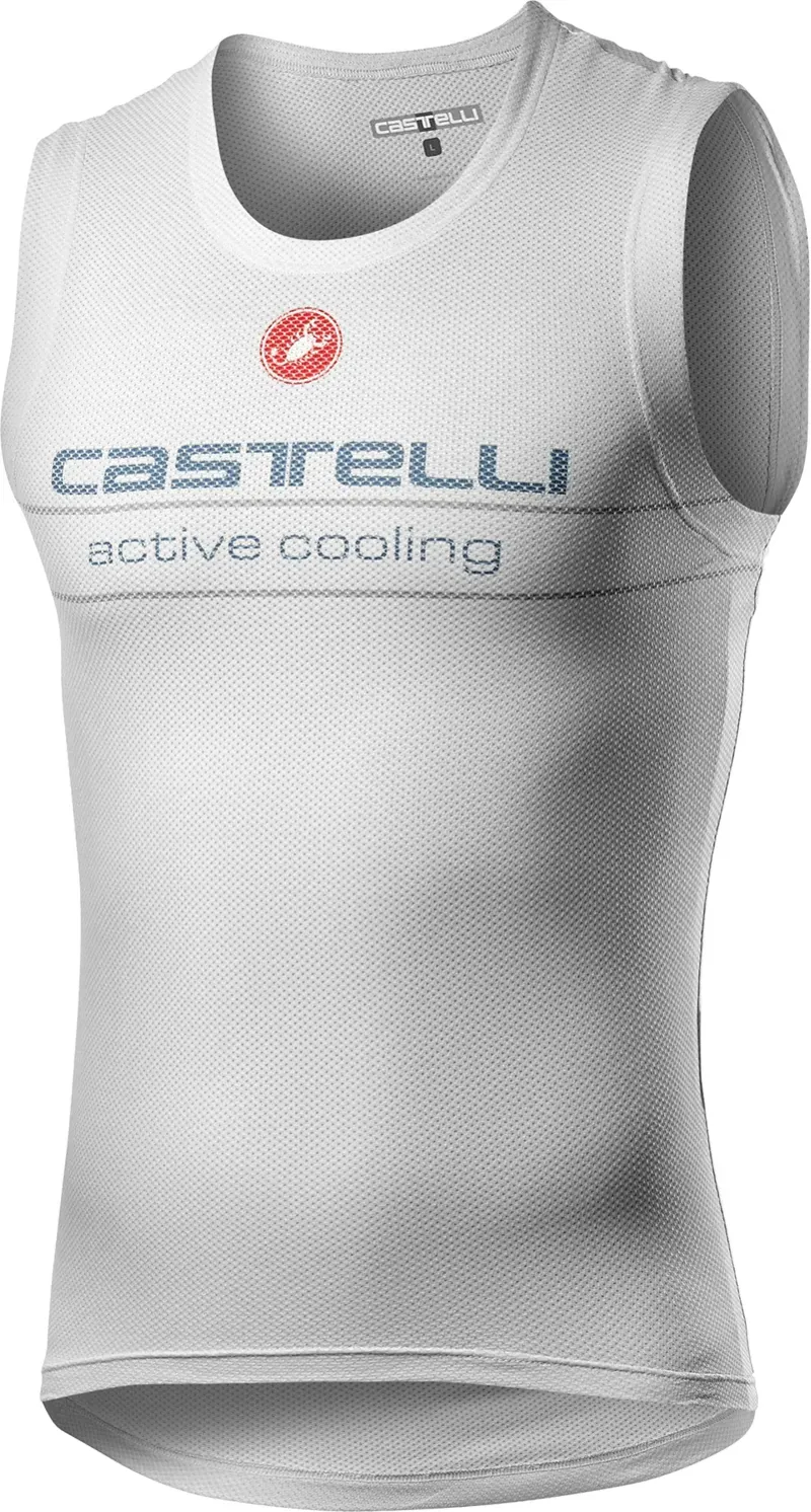 Castelli Active Cooling Sleeveless Base Layer / Silver Grey X-Large