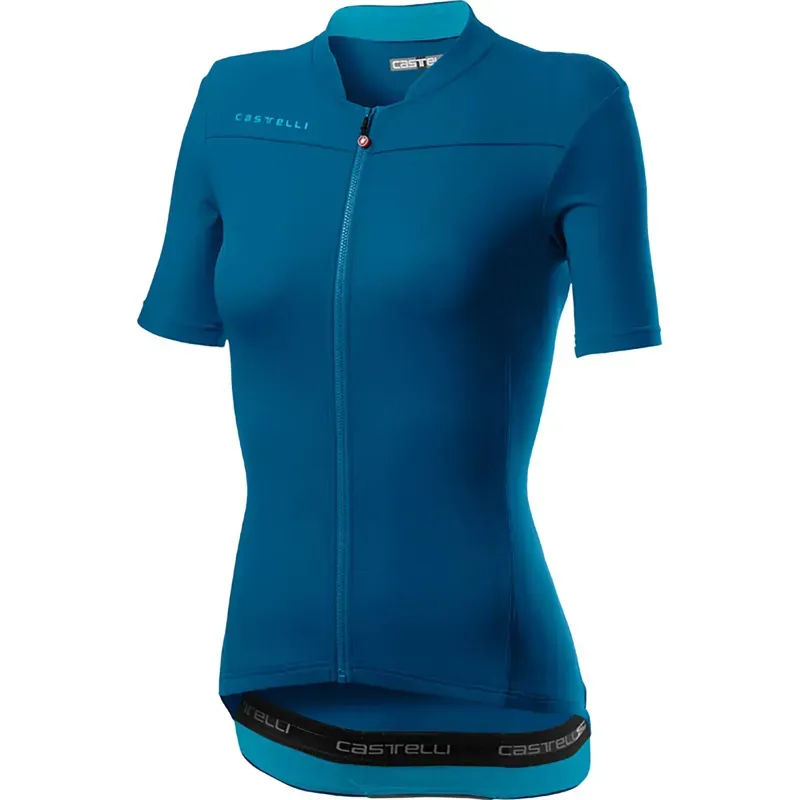 Castelli Anima 3 Women's Jersey / Marine Blue/Celeste Large