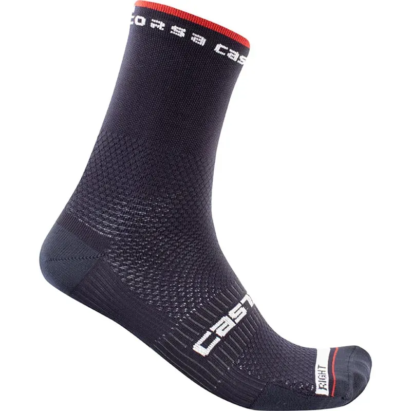 Castelli Rosso Corsa Pro 15 Socks / S/ M Savile Blue Small/Medium