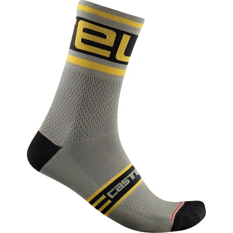 Castelli Prologo 15 Socks / S/ M Bark Green Small/Medium