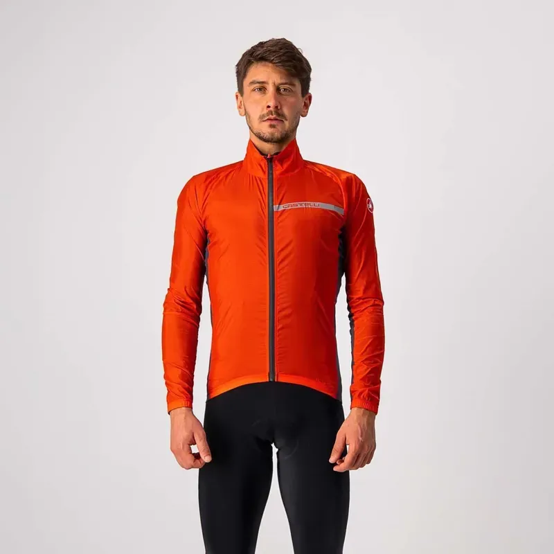 Castelli Squadra Stretch Jacket / Fiery Red/ Grey 2xl