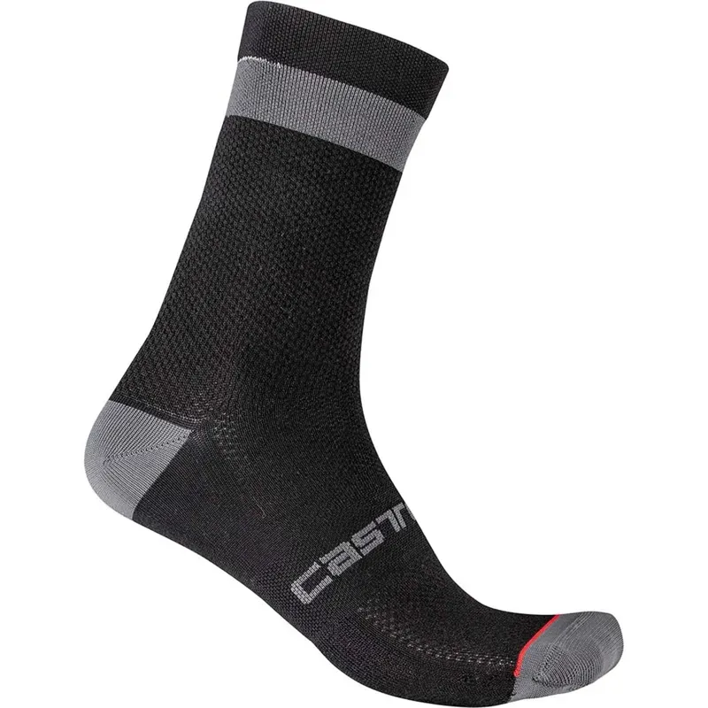 Castelli Alpha Women's 15 Socks / L/ XL Black/ Grey l/xl