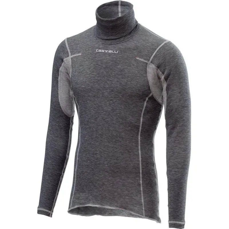 Castelli Flanders Warm Neck Warmer Long Sleeve Base Layer / Grey Medium