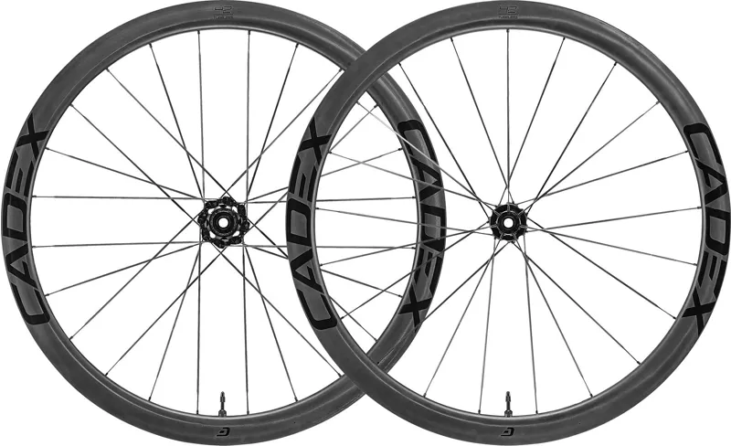 Cadex 42 Tubeless Disc Brake Wheels in Black Front