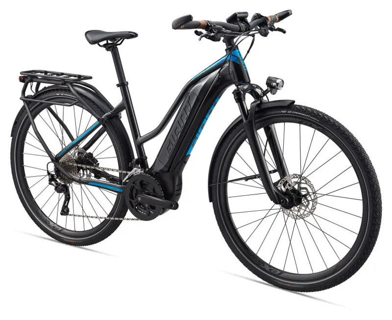 2020 Giant Explore E+ 1 Womens Electric Hybrid Bike in Black-1