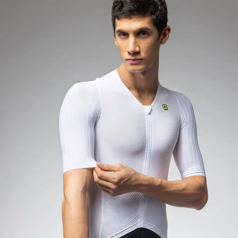 Ale Clothing Eagle Short Sleeved Tri Suit in White-2