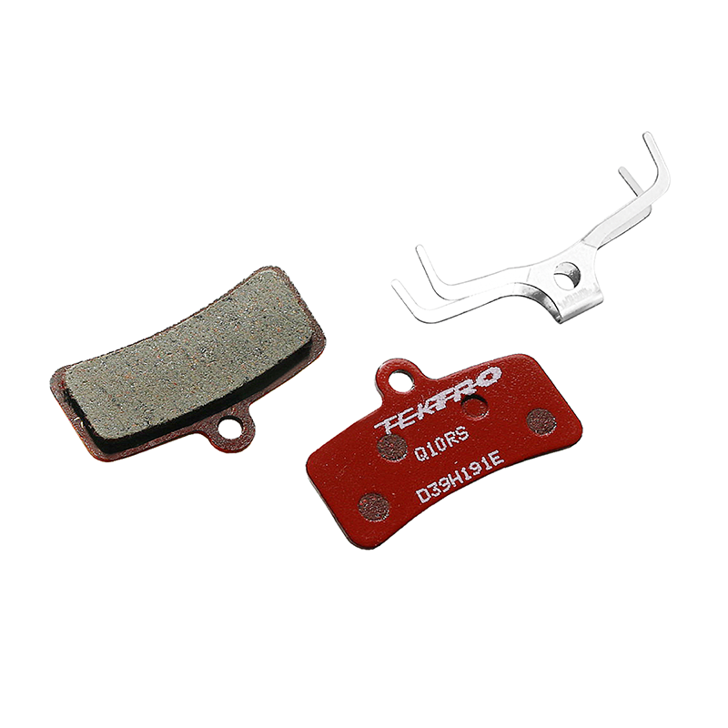 Tektro Q10RS 4-Piston Resin Compound Disc Brake Pad in Red