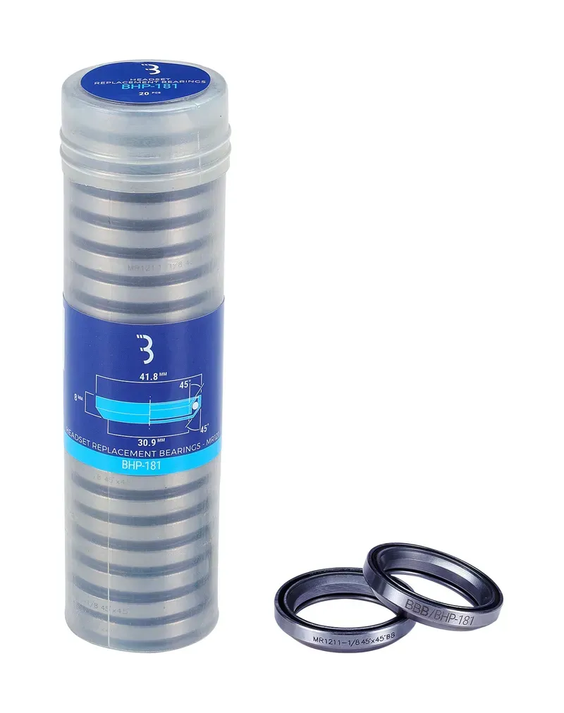 BBB 20x 1.1/8in 41.8x8mm Headset Bearings in Silver