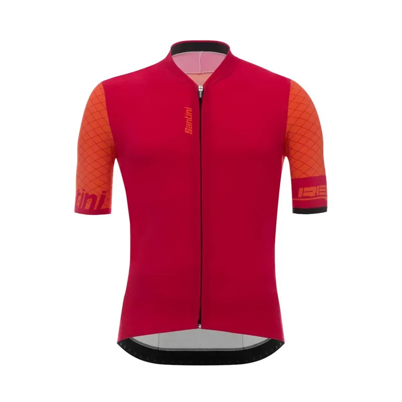 Santini Redux Short Sleeved Mens Jersey in Red