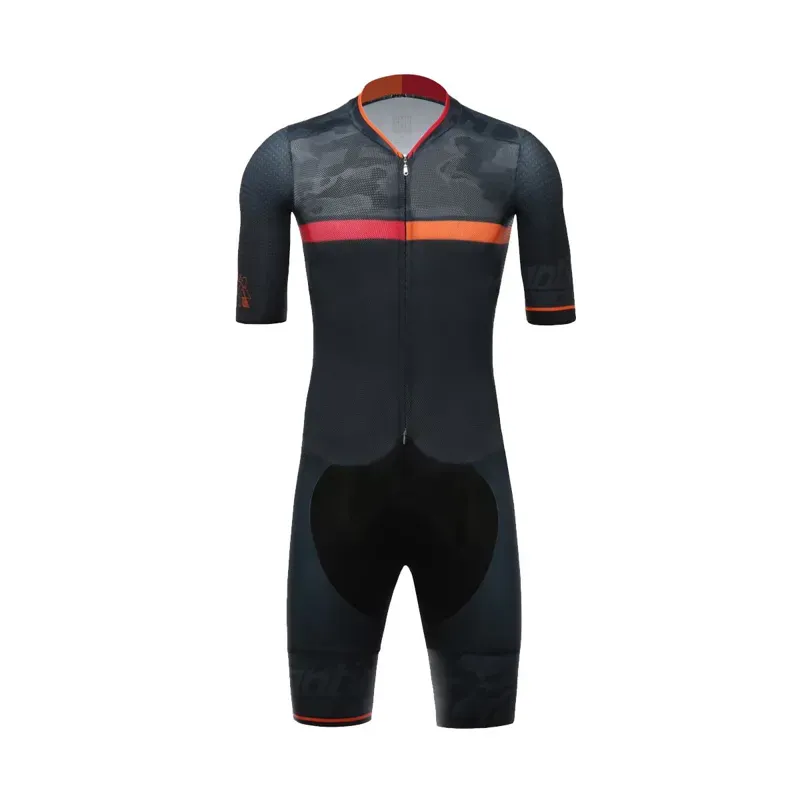 Santini River Road C3 Pad Mens Skin Suit in Red