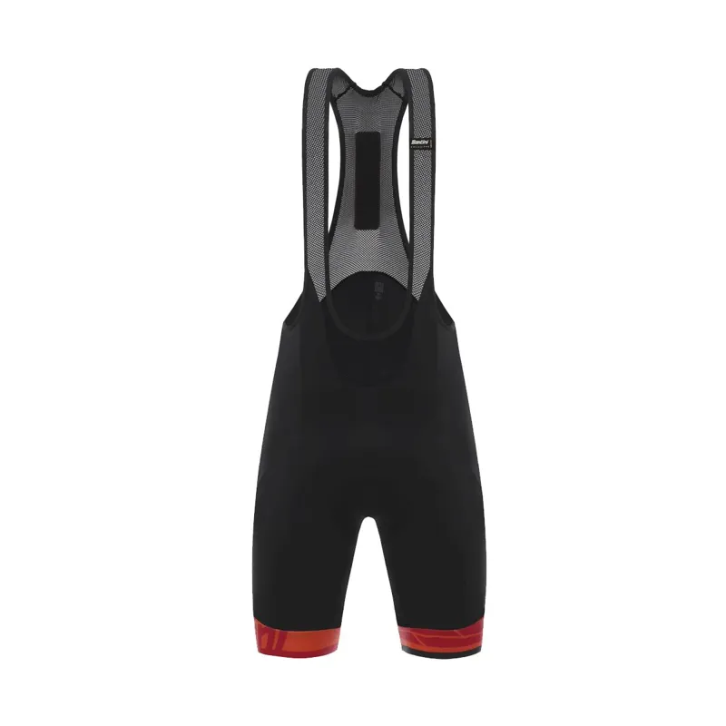 Santini Ace Git Evo Bib Shorts in Red