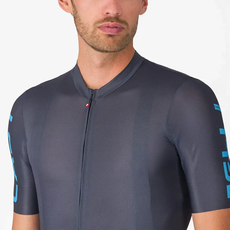 Castelli Entrata Apex Jersey in Twilight Blue/Neon Blue-3