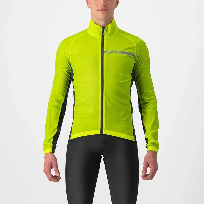Castelli Squadra Stretch Mens Vest in Electric Lime/Dark Grey