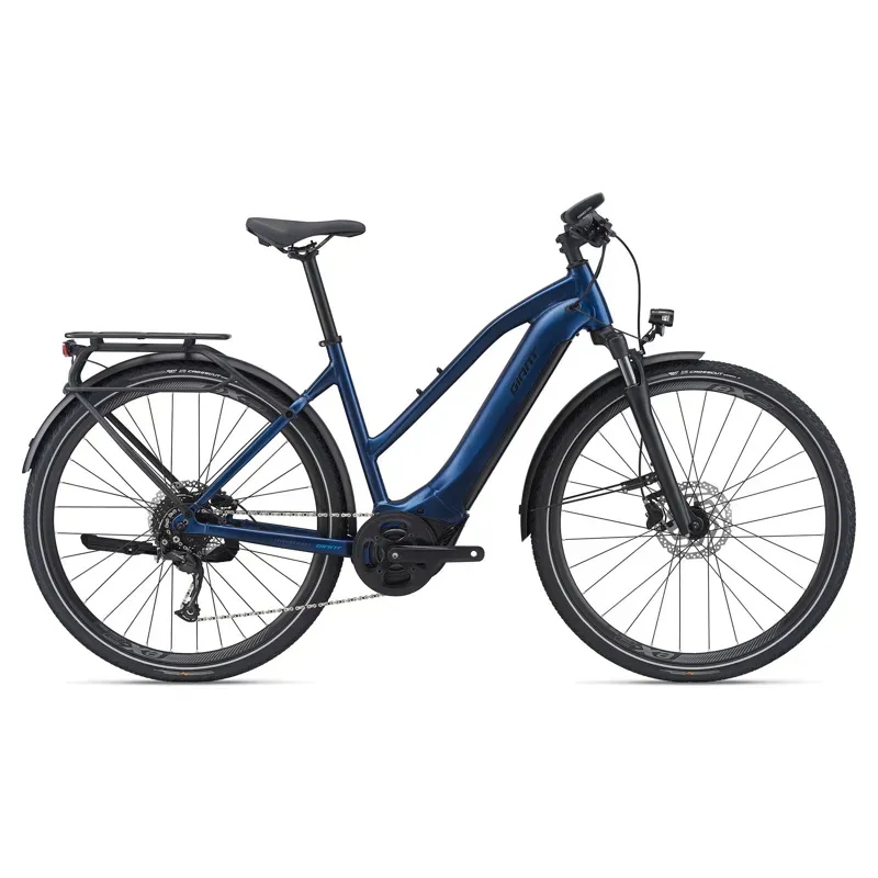 2022 Giant Explore E+ 2 Stagger Frame Trekking eBike in Metallic Navy