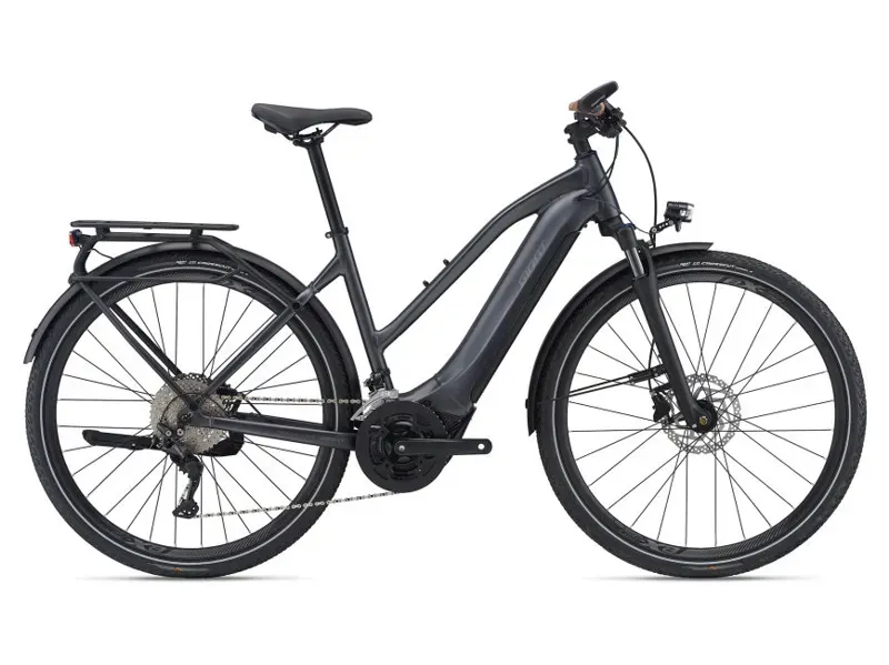 2021 Giant Explore E+ 1 Stagger Frame Electric Bike in Black