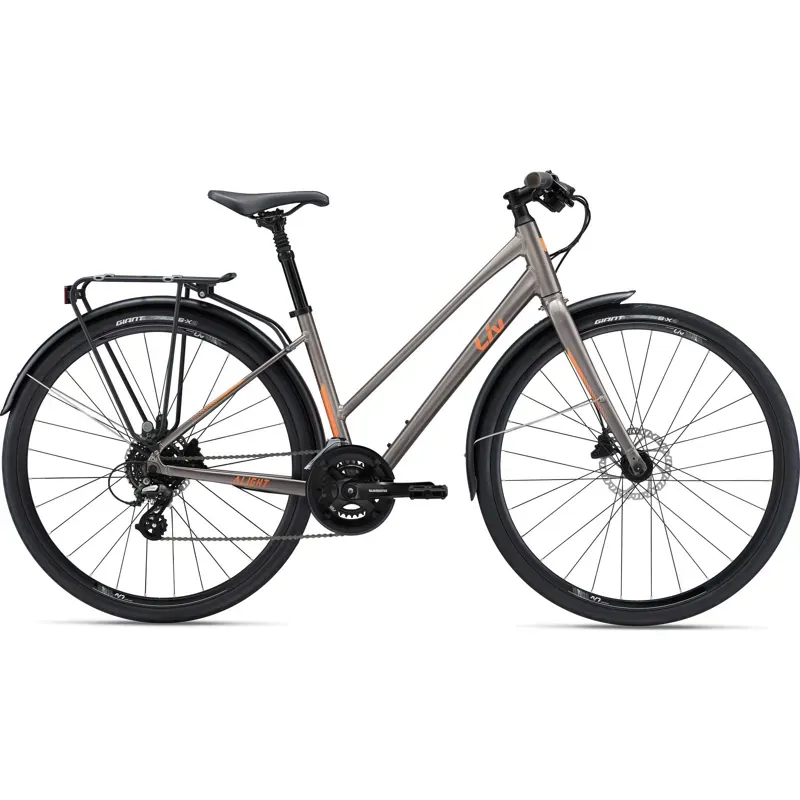 2022 Liv Alight Disc 2 City Hybrid Bike in Gloss Metal