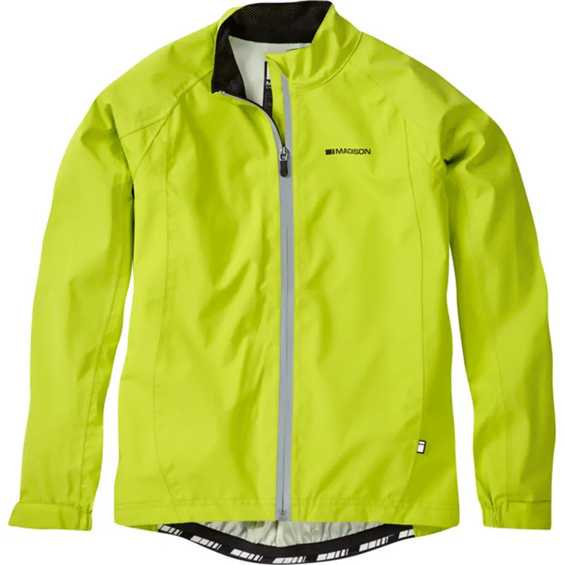 Madison Sportive Hi-Viz Youth Waterproof Jacket in Green
