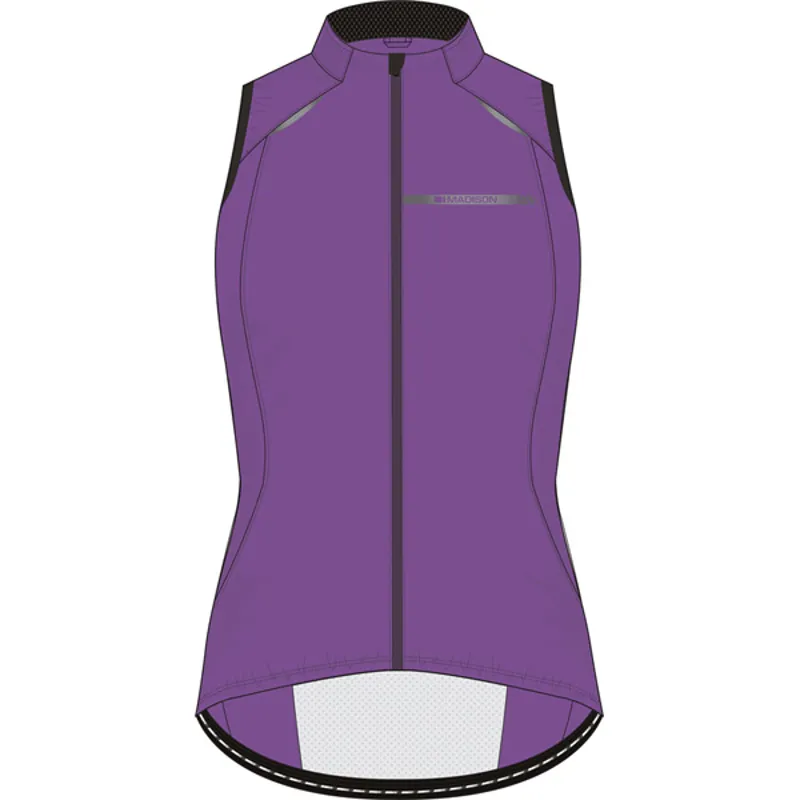 Madison Sportive Womens Windproof Gilet in Purple