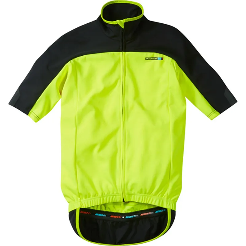 Madison RoadRace Optimus Short Sleeved Mens Thermal Jersey in Yellow