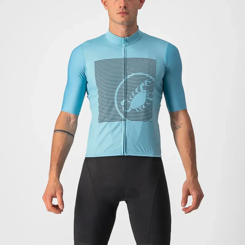 Castelli Bagarre Jersey / Celeste/Savile Blue 2xl