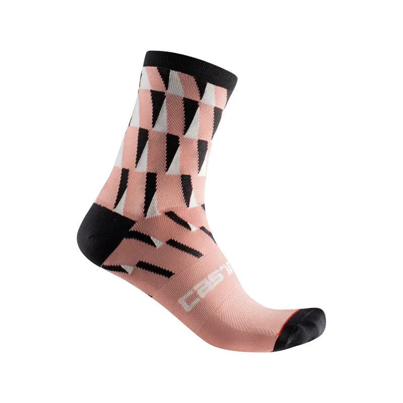 Castelli Pendio 12 Women's Socks / L/ XL Blush/Black/Ivory l/xl