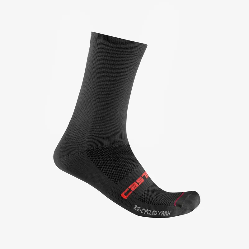 Castelli Re-Cycle Thermal 18 Socks in Black