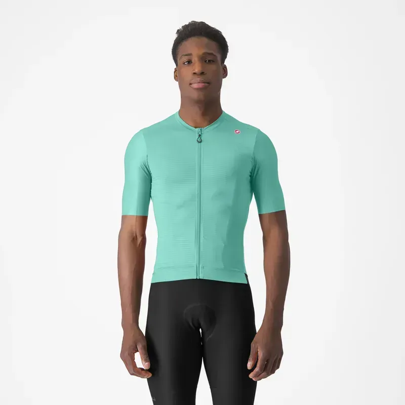 Castelli Espresso Jersey in Pool Blue/Dark Grey