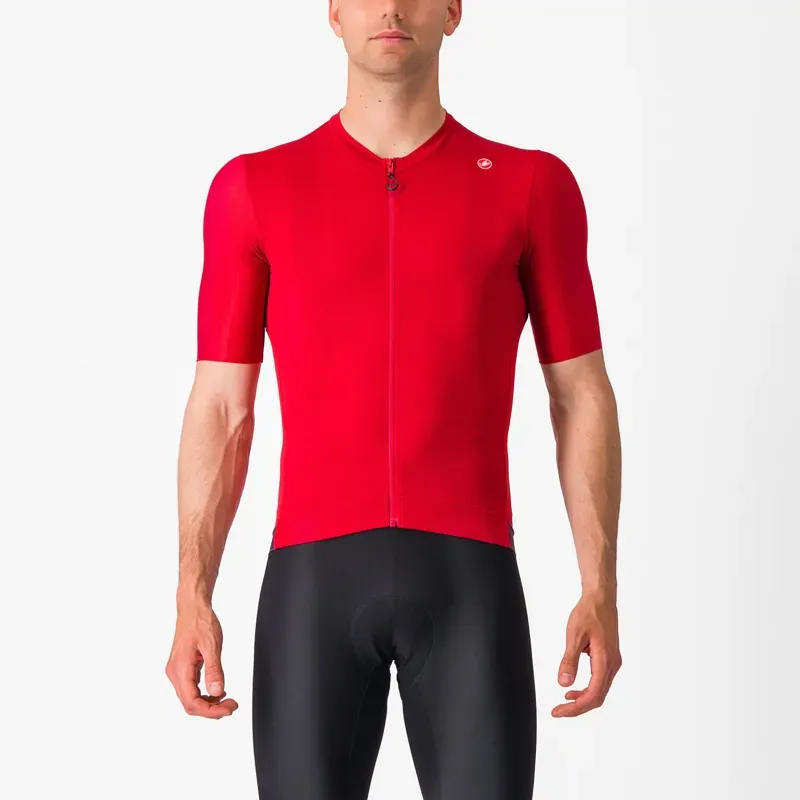 Castelli Espresso Jersey In Rich Red/Bordeaux