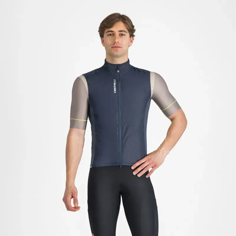 Castelli Fly Direct Vest in Twilight Blue/Silver Grey