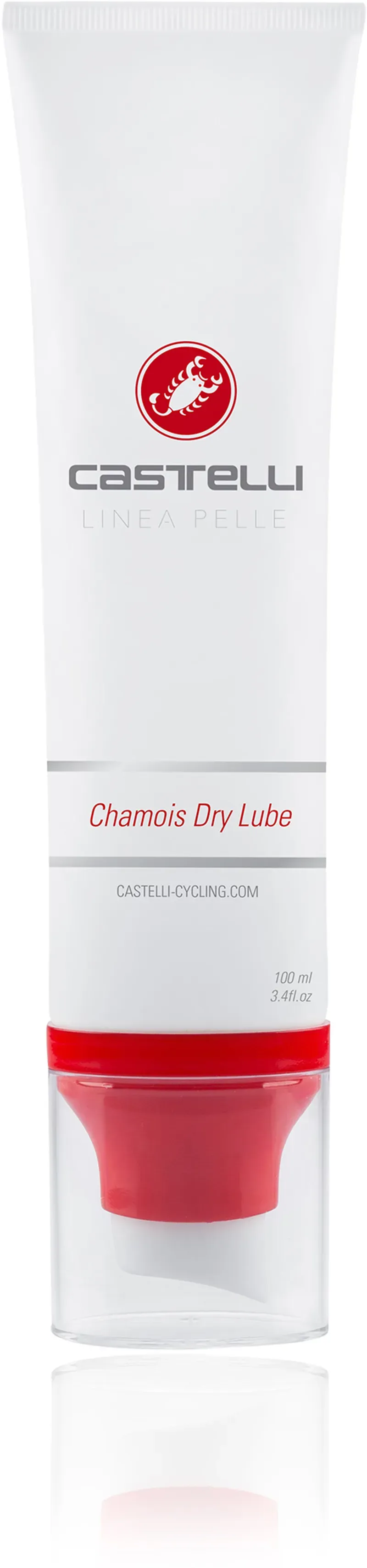 Castelli Linea Pelle Chamois Dry Lube Tube in White