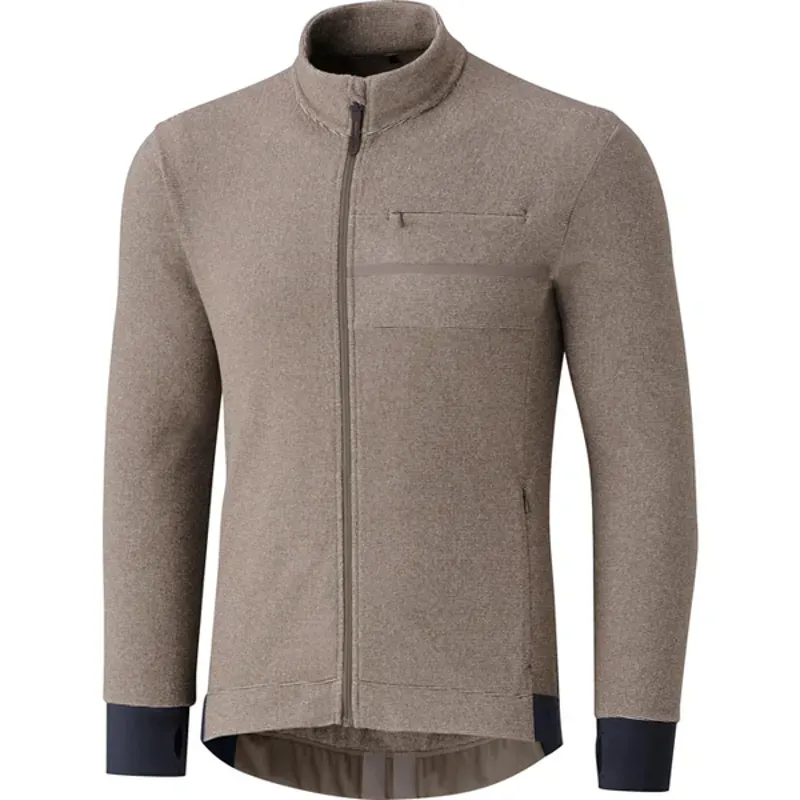 Shimano Mens Transit Fleece Jersey In Brown