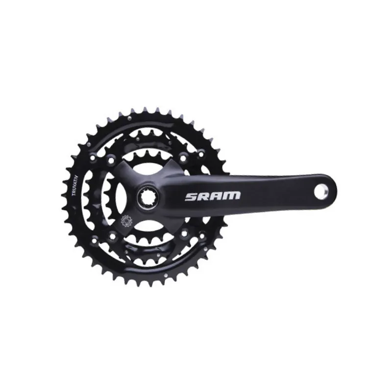 Truvativ SRAM S600 8spd Triple Square Taper Chainset in Black