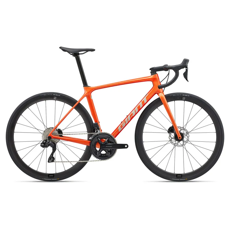 2024 Giant TCR Advanced Disc 1+ Road Bike in Helios Orange