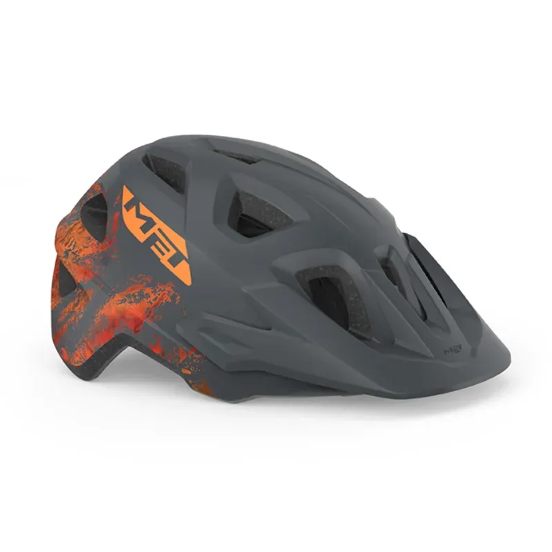 Met Eldar Kids Helmet in Grey/Orange