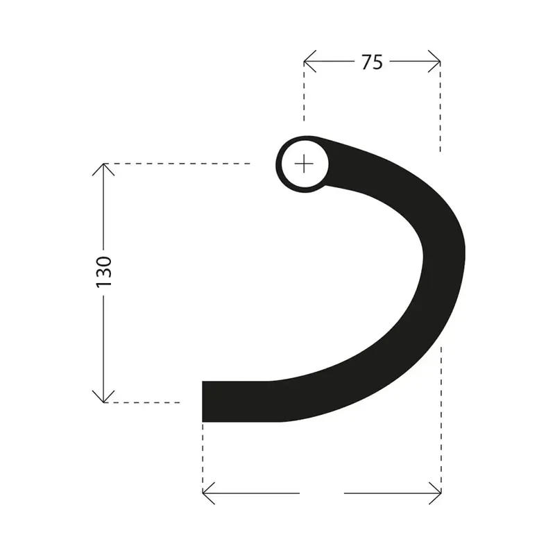 Gravel100 RHM BoB Bars Black On Black 40cm-2