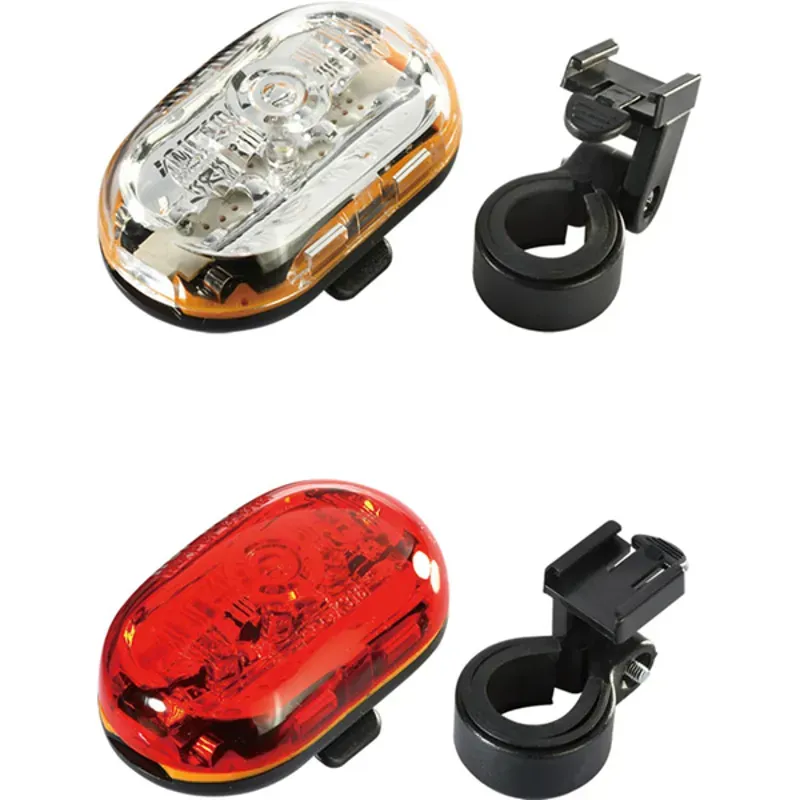 Infini Vista 1 LED Front/5 LED Rear Twin Pack Lightset in Black