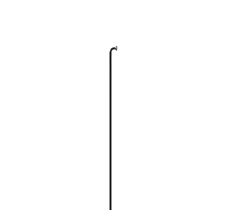 Sapim Leader 13G J-Bend Cut/Threaded Black Spoke - 257mm