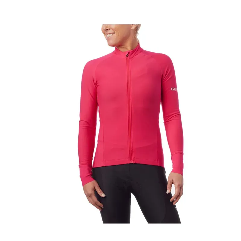 Giro Womens Chrono Long Sleeve Thermal Jersey In Pink