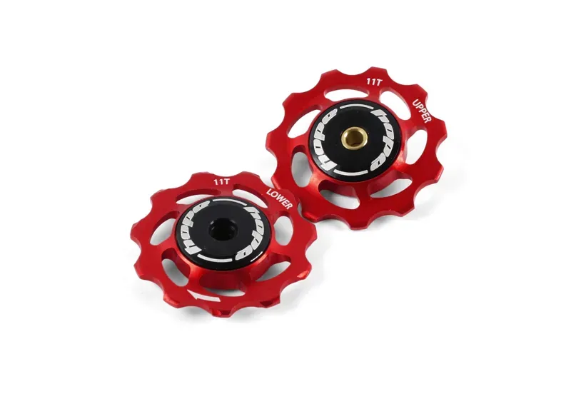 Hope 11 Tooth Jockey Wheel Pair in Red