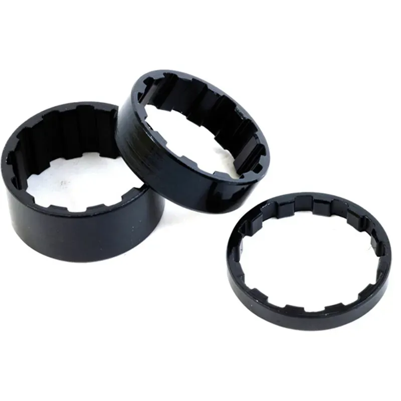 M Part 1-1/8in 5/10/15mm Splined Alloy Headset Spacers in Black