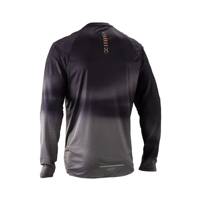 Leatt Trail 3.0 Long Sleeve MTB Jersey in Ghost Black-1