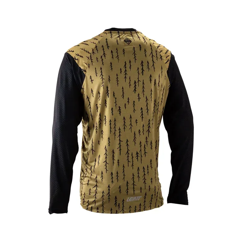 Leatt Trail 3.0 Long Sleeve MTB Jersey in Trails Brown-1