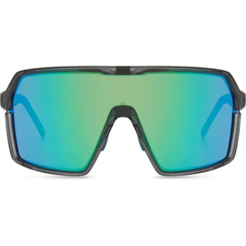 Madison Eyewear Crypto Crystal Gloss Smoke Sunglasses - Green Mirror Lens in Crystal Gloss Smoke-3
