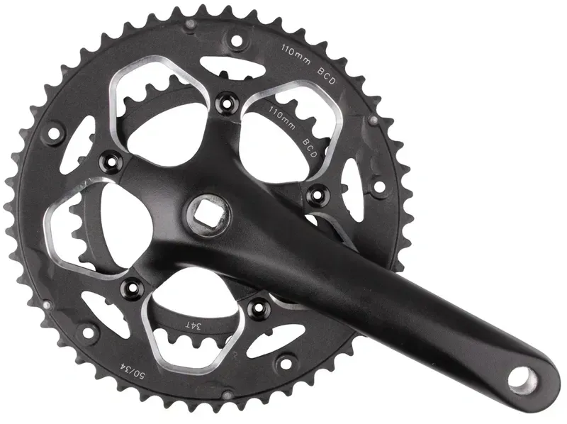 Mighty Compact 110-pcd 34/50-tooth Road Chainset in Black-1