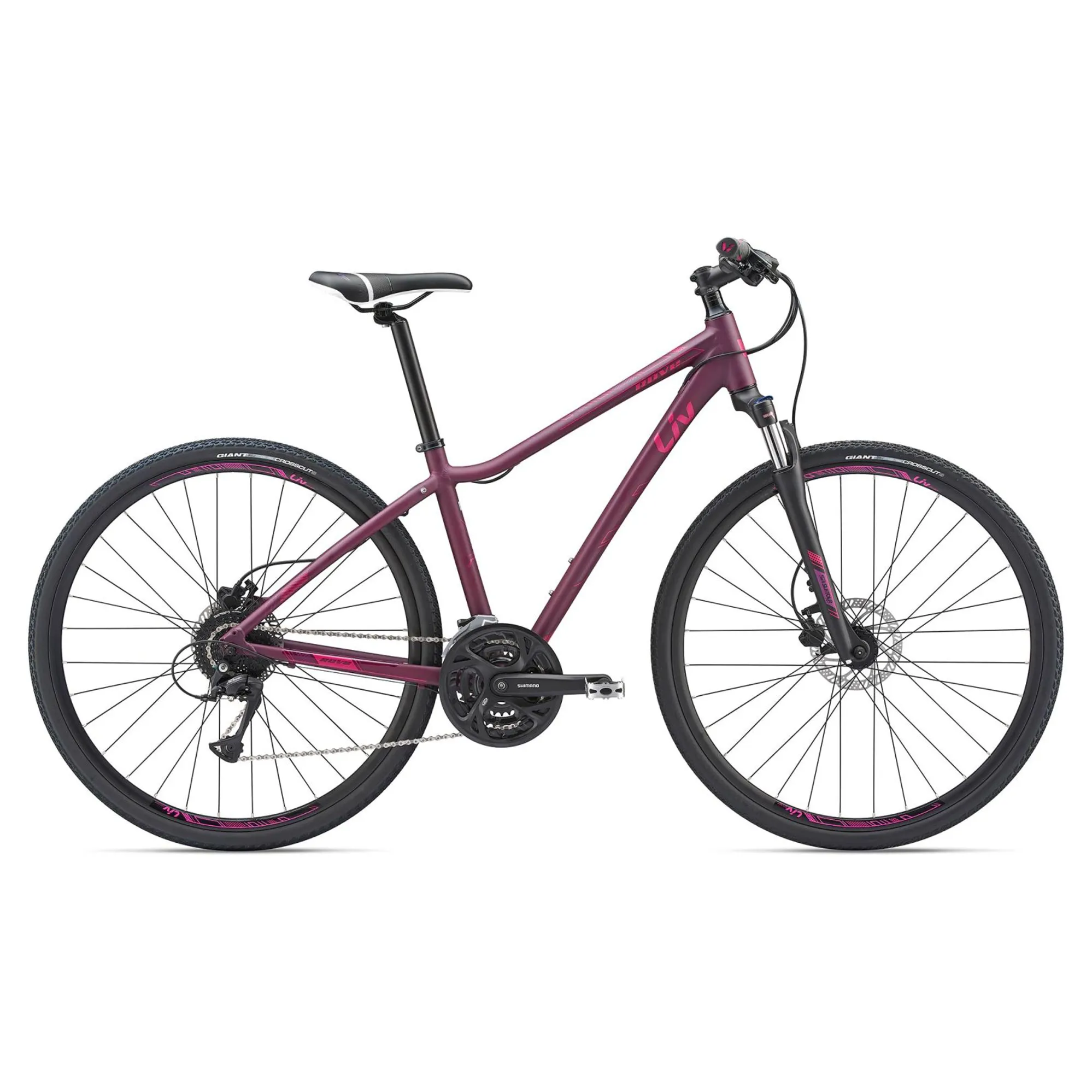 2019 Liv Rove Disc Womens Hybrid Bike in Red - Main Image
