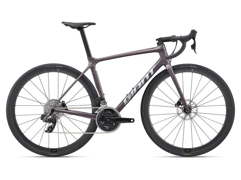 2023 Giant TCR Advanced Pro 1 Disc-AR Road Bike in Charcoal Plum