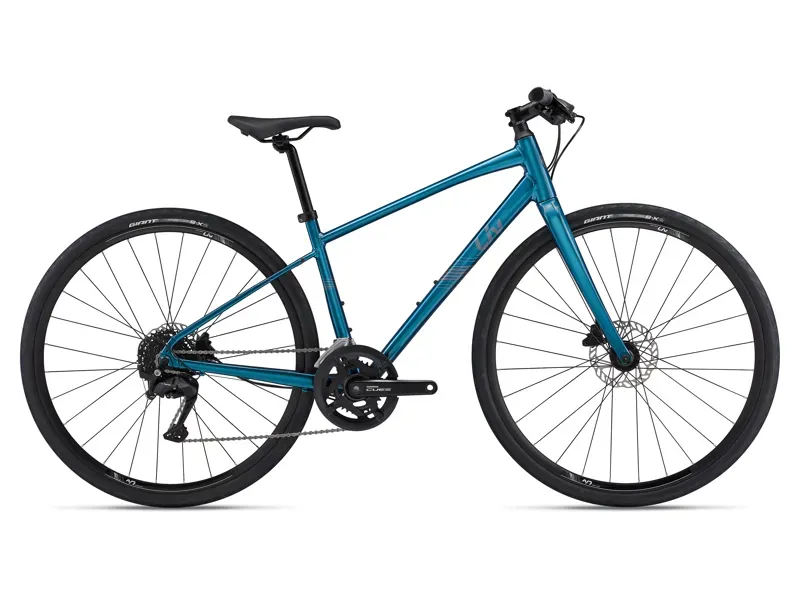 Liv Alight 1 DD Disc Hybrid Bike in Sea Sparkle