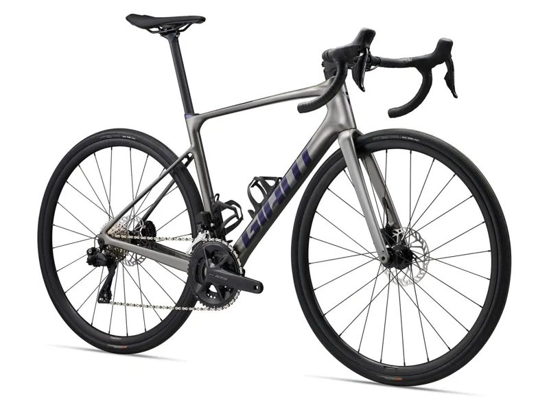 2024 Giant Defy Advanced 1 Road Bike in Charcoal/Milky Way-1