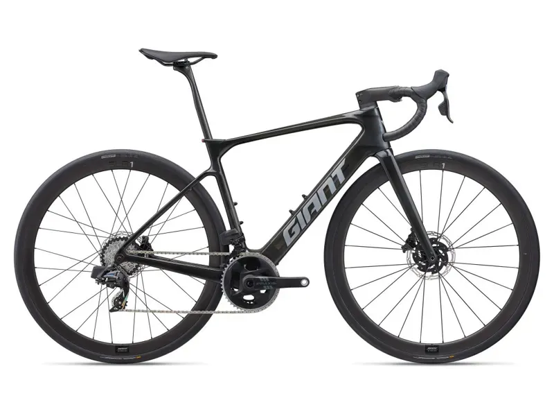2025 Giant Defy Advanced E+ Elite 1 E-Road Bike In Raw Carbon